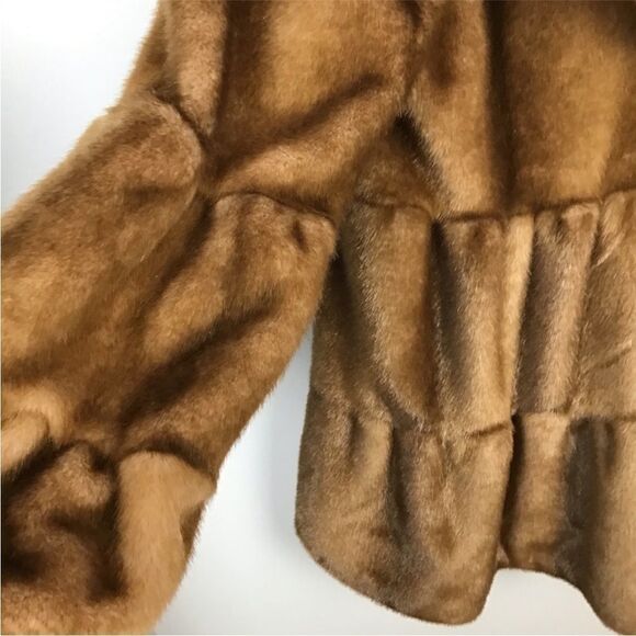 Jones New York Tiered Faux Fur Swing Coat z - Picture 8 of 12